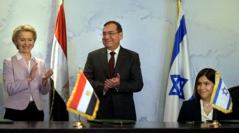 firma del acuerdo entre Europa, Egipto e Israel