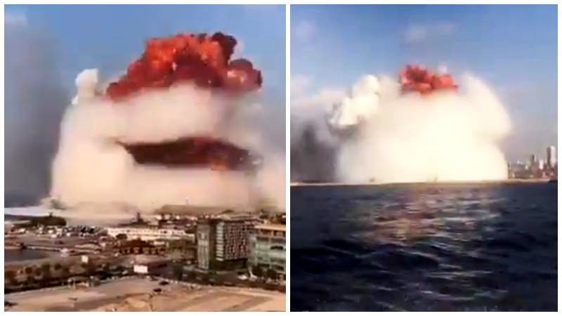 explosión en el puerto de Beirut