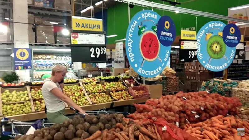 Supermercado súper abastecido en Rusia
