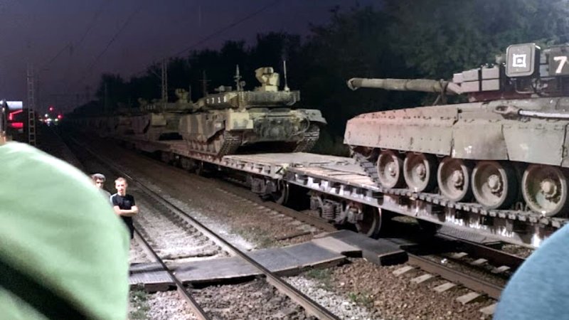 transporte de tanques rusos